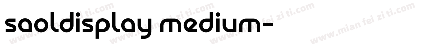 saoldisplay medium字体转换